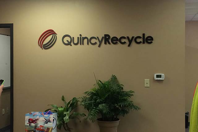 Quincy Recycle Wall Lettering
