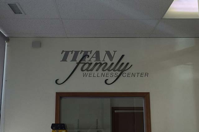 Titan Wellness Center Wall Lettering
