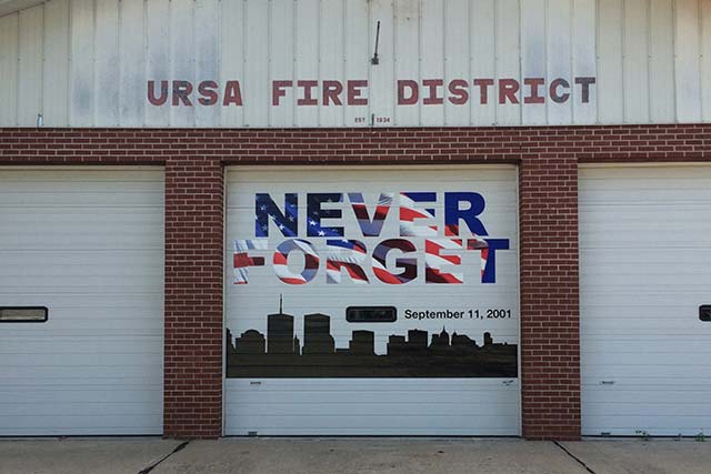 Ursa Fire Dept Garage Door Graphics